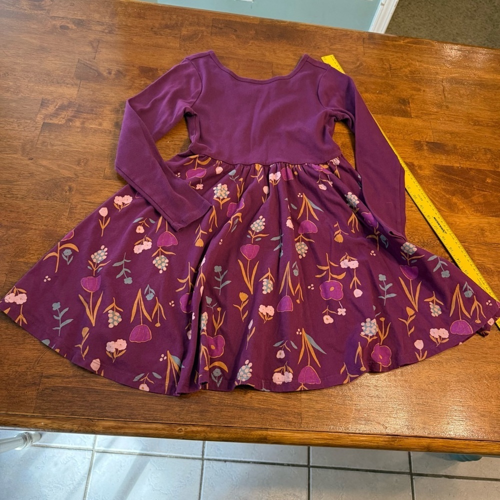 Tea Collection purple Dress with Floral Accents size 12